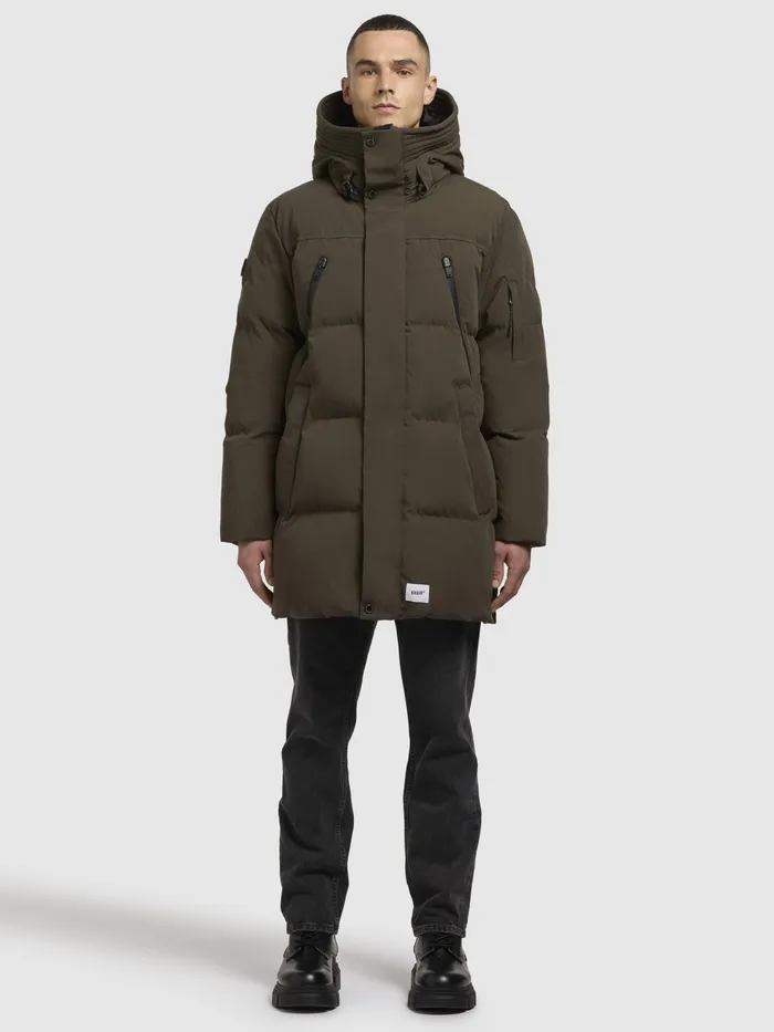KHUJO Puffer Jackets Men Jacke DOYLE Khaki Khaki
