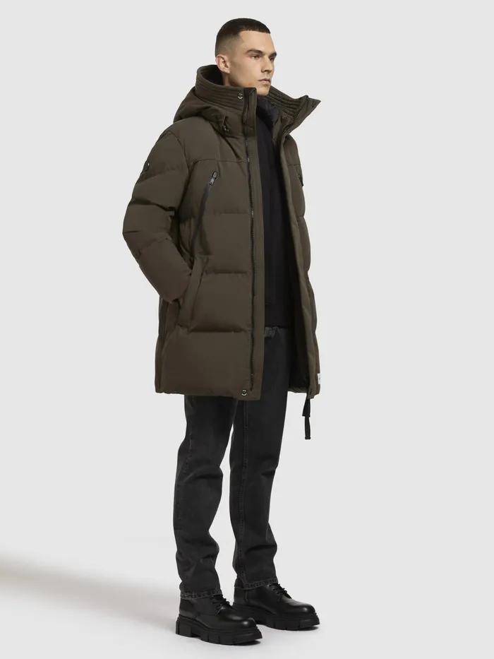 KHUJO Puffer Jackets Men Jacke DOYLE Khaki Khaki
