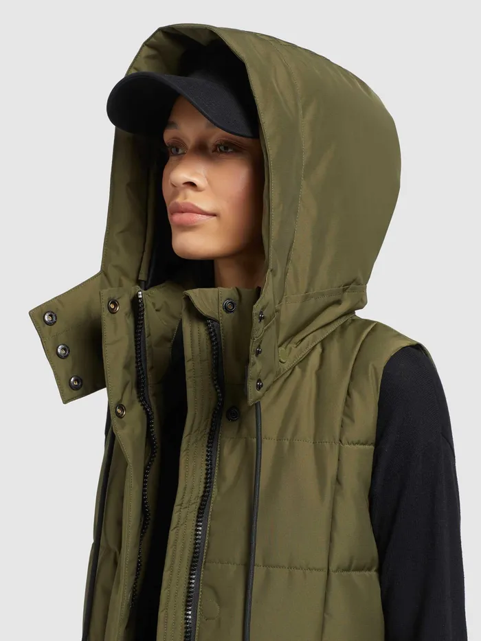 KHUJO Weste ELORA Oliv Women Long Vests