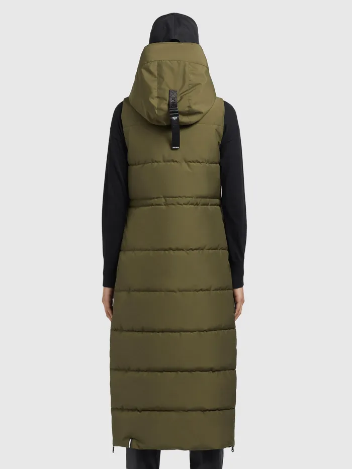 KHUJO Weste ELORA Oliv Women Long Vests