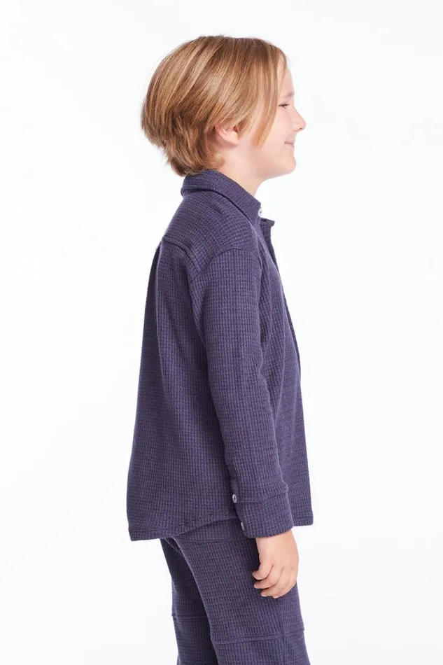 Kids Chaser Brand Boys Boys Avalon Long Sleeve Button Down Collar Shirt
