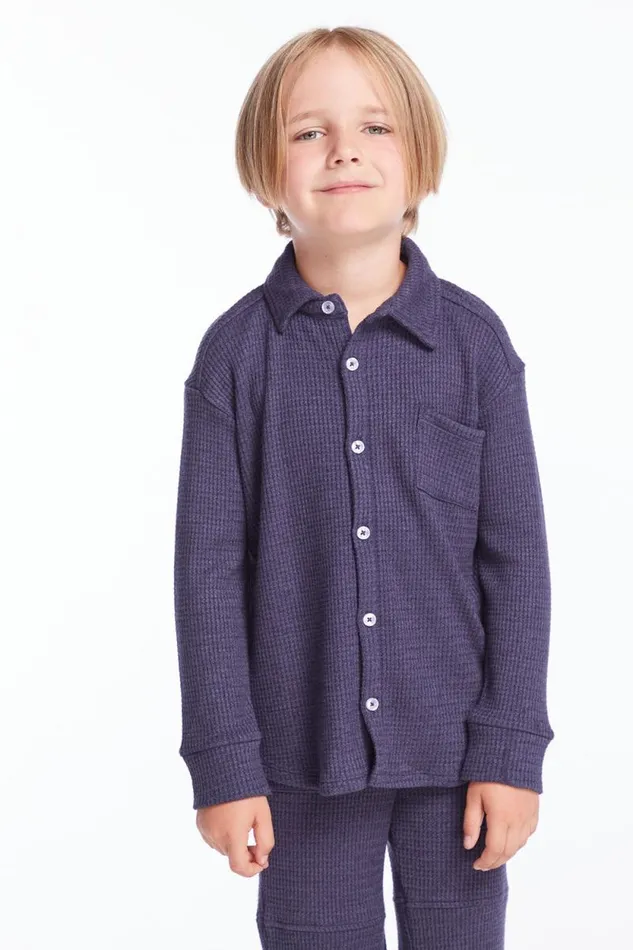 Kids Chaser Brand Boys Boys Avalon Long Sleeve Button Down Collar Shirt