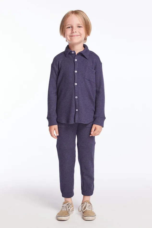Kids Chaser Brand Boys Boys Avalon Long Sleeve Button Down Collar Shirt