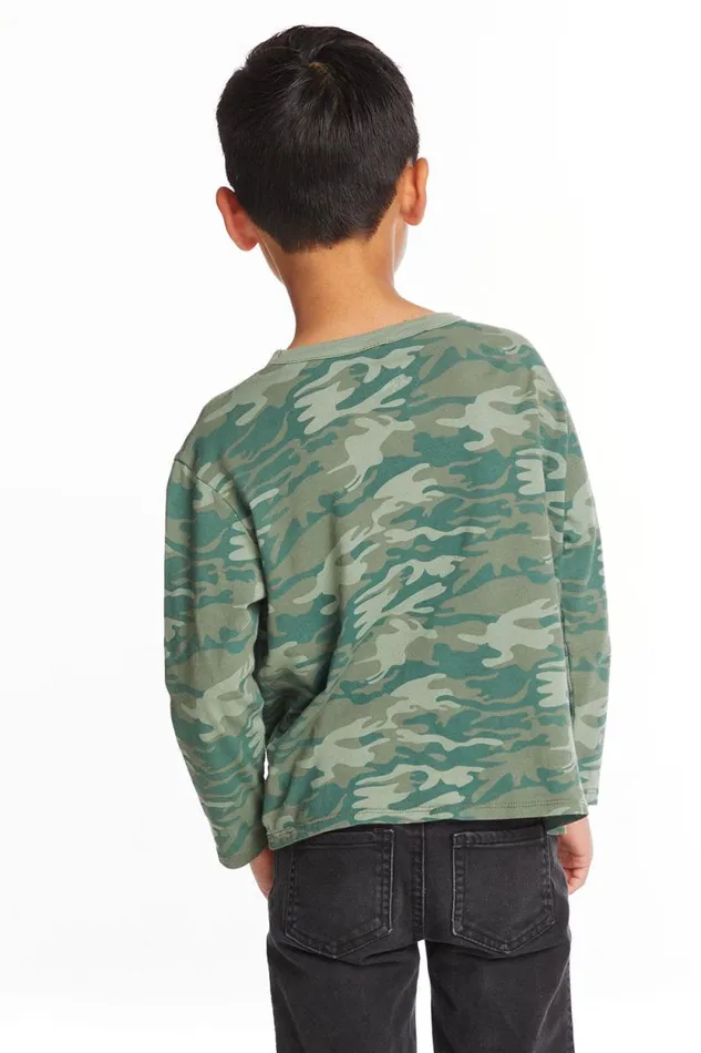Kids Chaser Brand Boys Chill Out Boys Long Sleeve Crew Neck Tee