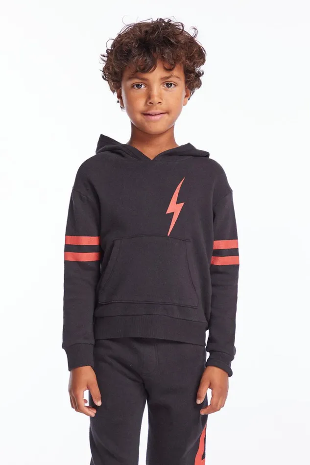 Kids Chaser Brand Boys Red Bolt Boys Pullover Hoodie