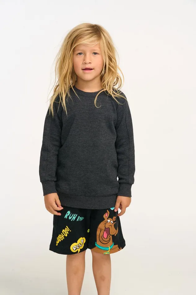Kids Chaser Brand Boys Shadow Black Long Sleeve Pullover