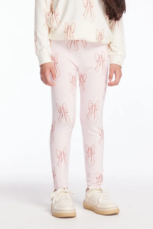 Kids Chaser Brand Girls Allover Bows Pant Girls Classic Legging