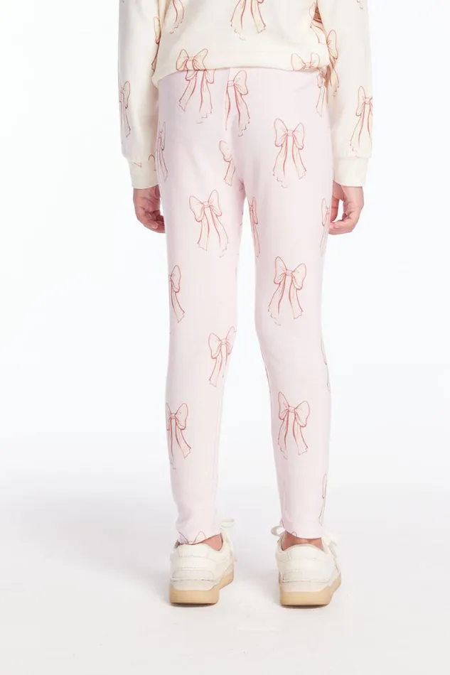 Kids Chaser Brand Girls Allover Bows Pant Girls Classic Legging