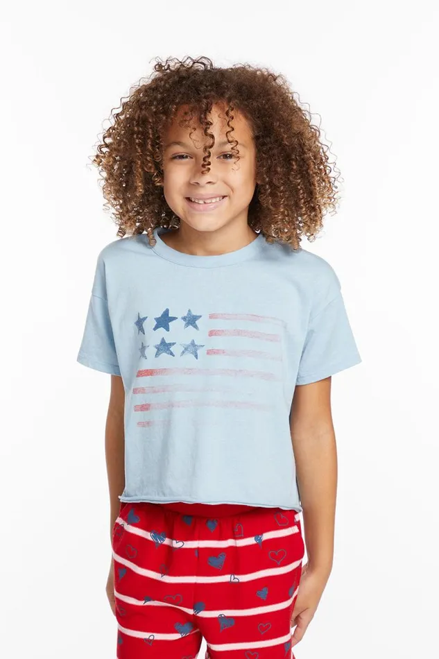 Kids Chaser Brand Girls Flag Girls Tee
