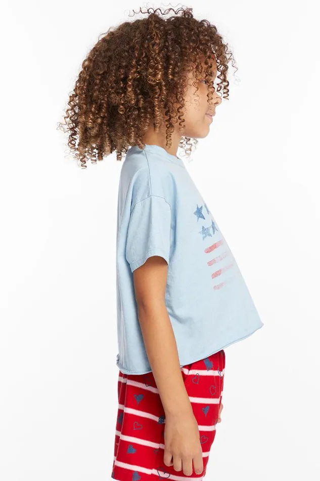 Kids Chaser Brand Girls Flag Girls Tee