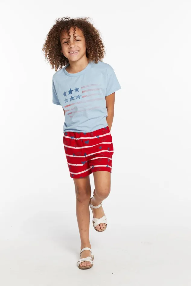 Kids Chaser Brand Girls Flag Girls Tee