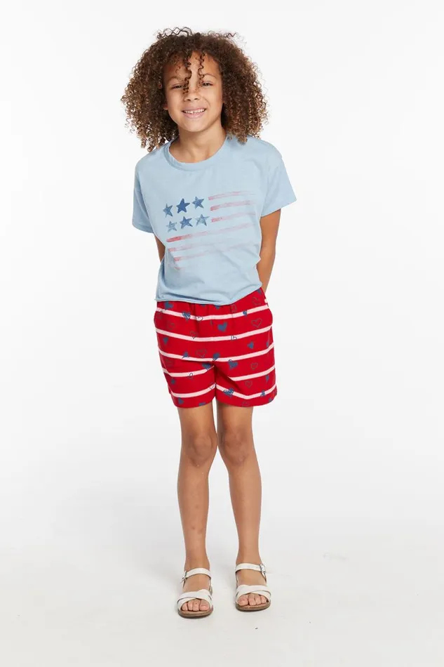 Kids Chaser Brand Girls Flag Girls Tee