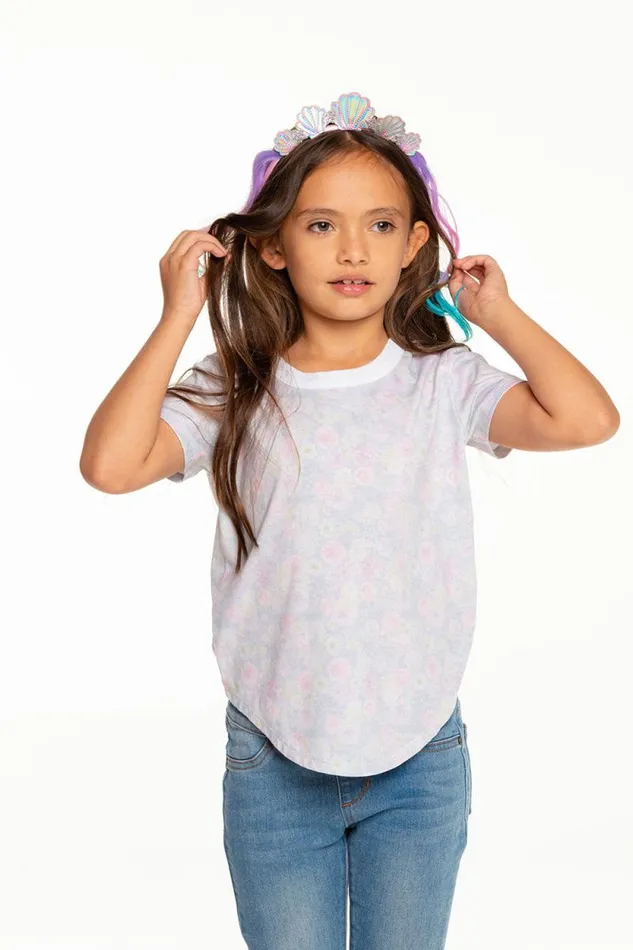 Kids Chaser Brand Girls Girls Recycled Vintage Jersey Short Sleeve Scoop Back Shirt Kids Chaser Brand Girls Girls Recycled Vintage Jersey Short Sleeve Scoop Back Shirt