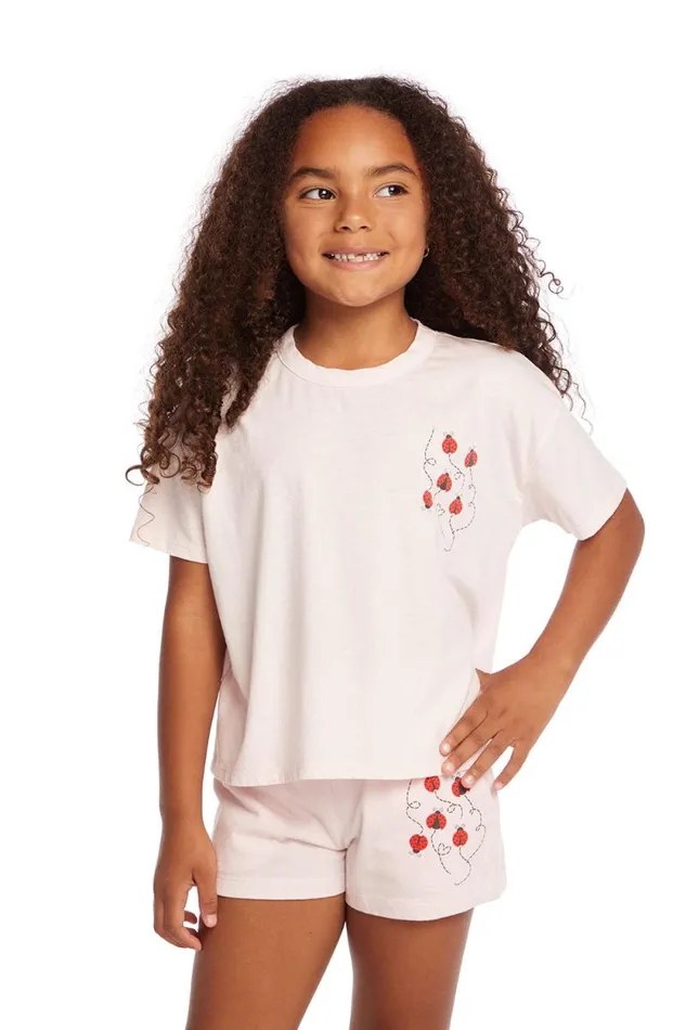 Kids Chaser Brand Girls Ladybugs Girls Tee