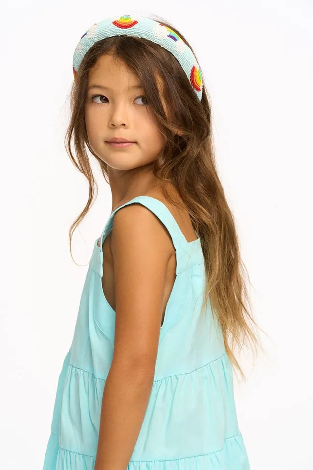 Kids Chaser Brand Girls Nova Cotton Poplin Tank Dress 8211 Clear Blue