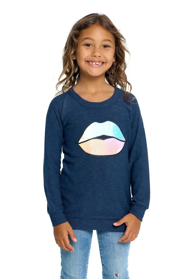 Kids Chaser Brand Girls Rainbow Glitter Lips