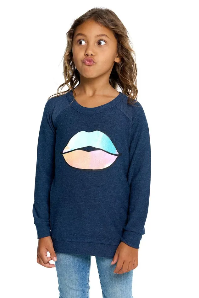 Kids Chaser Brand Girls Rainbow Glitter Lips
