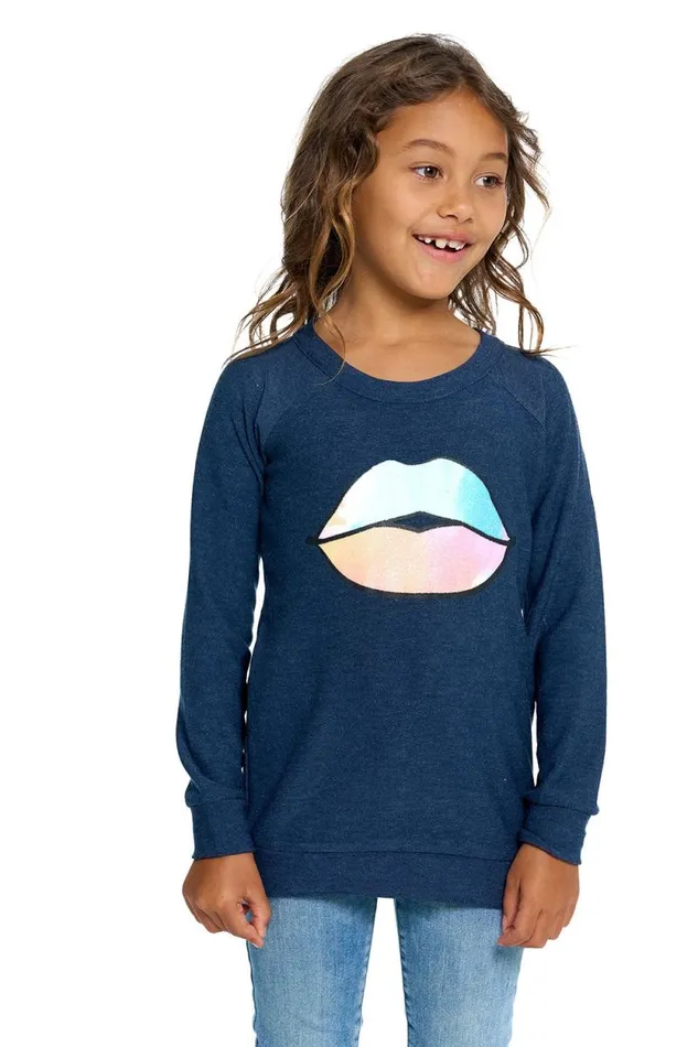 Kids Chaser Brand Girls Rainbow Glitter Lips