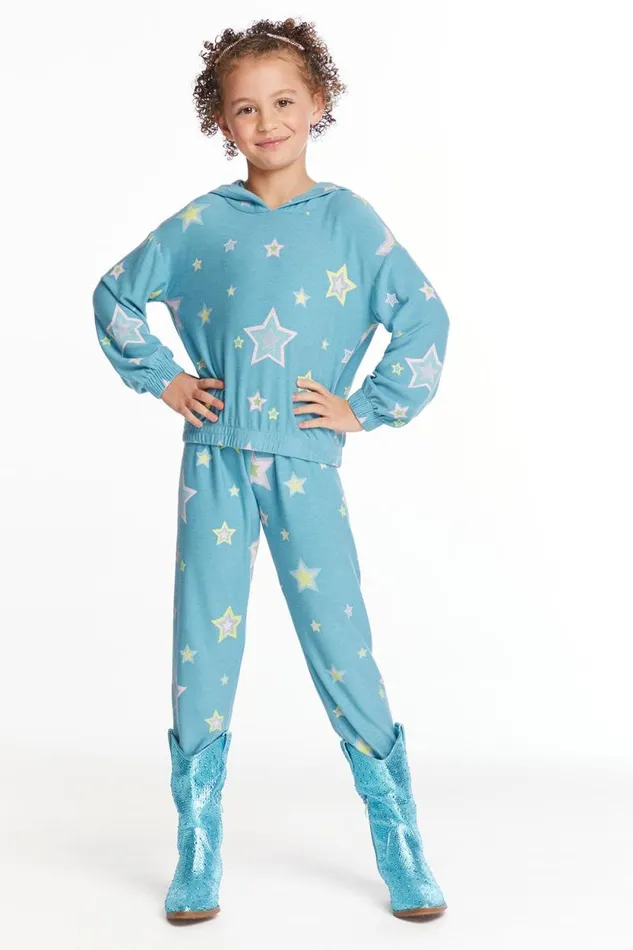 Kids Chaser Brand Girls Star Child Girls Cozy Knit Sweatpant