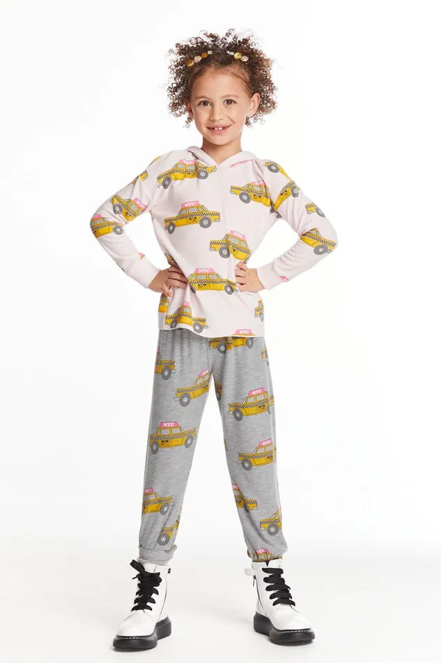 Kids Chaser Brand Girls Taxi Jam Girls Cozy Knit Sweatpant
