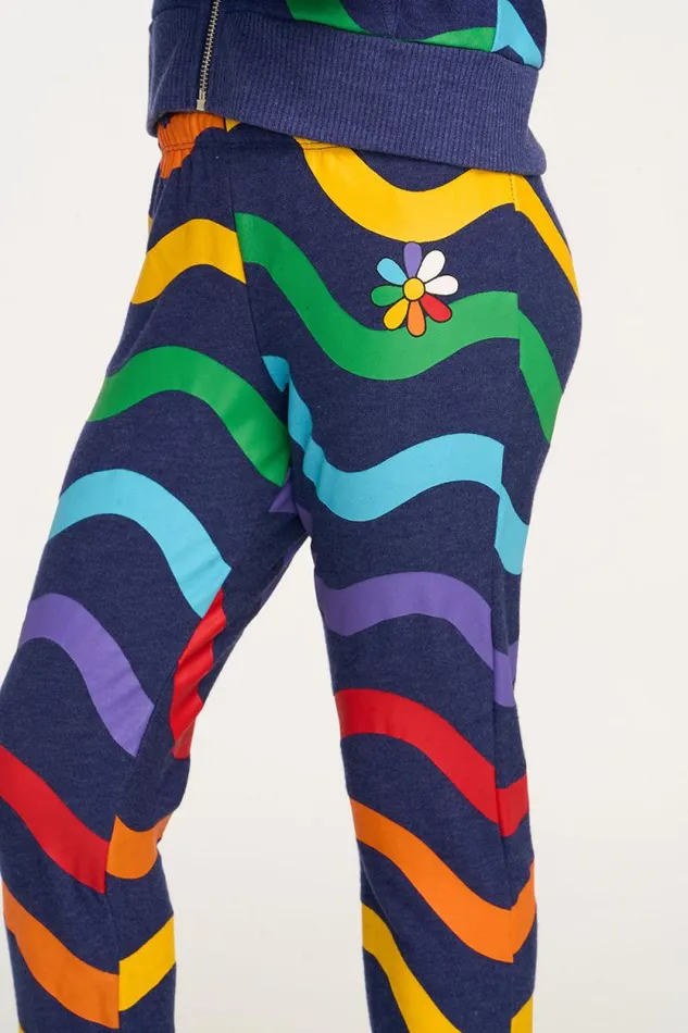 Kids Chaser Brand Girls Wavy Rainbow Slouchy Pant
