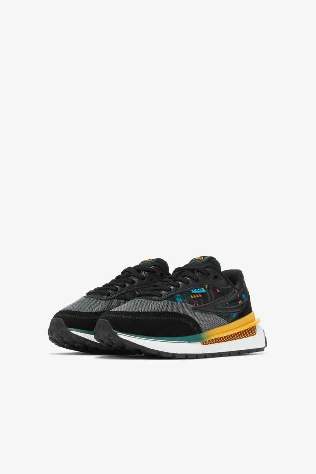 Kids Fila Big Kids 357 Big Renno Black June Bug Saffron Kids Fila Big Kids 357 Big Renno Black June Bug Saffron