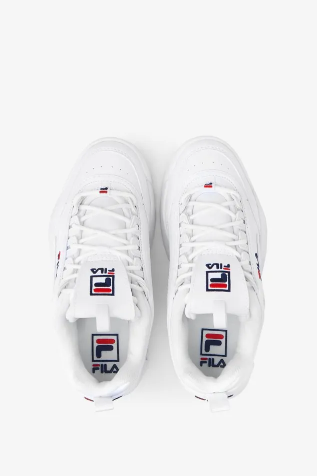 Kids Fila Little Kids 1053 Disruptor 2 White Peacoat Red Kids Fila Little Kids 1053 Disruptor 2 White Peacoat Red