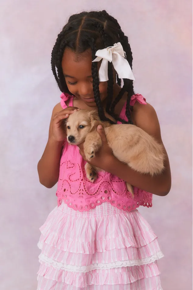 Kids LoveShackFancy Girls Girls Billie Cotton Stripe Skirt Captiva Pink