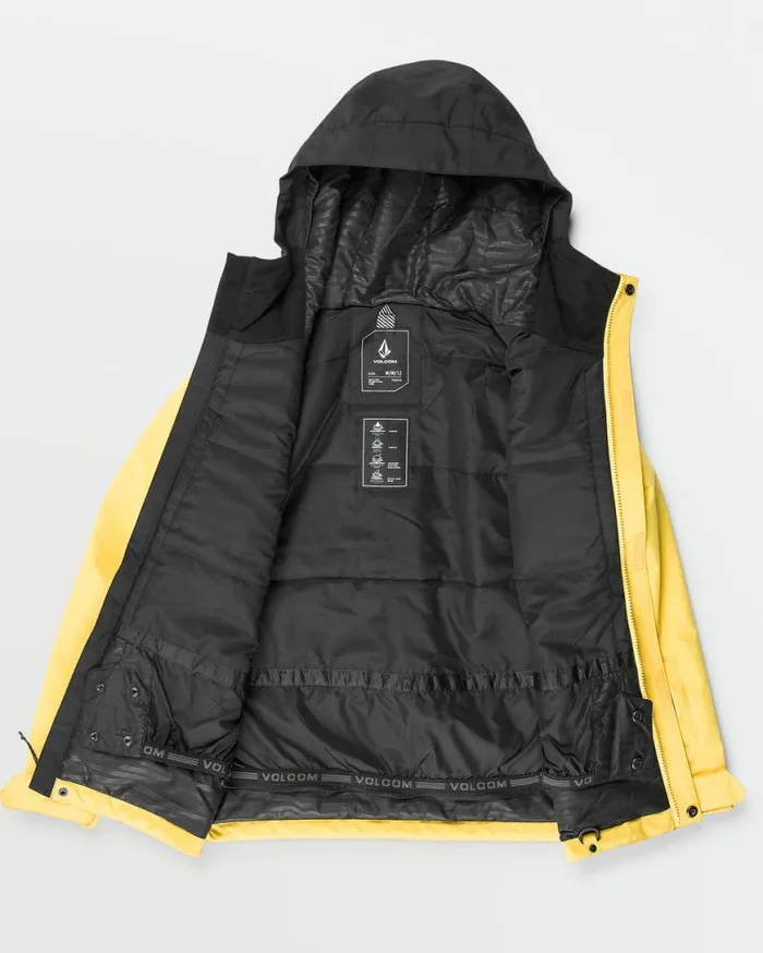 Kids Stone91 Insulated Jacket 8211 Dark Yellow Kids Volcom Jackets
