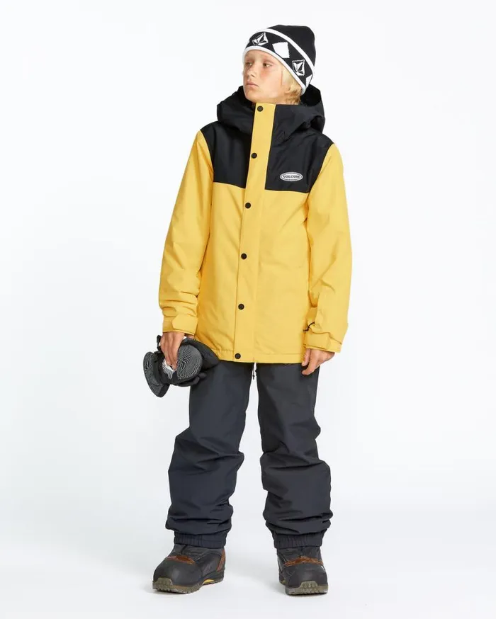 Kids Stone91 Insulated Jacket 8211 Dark Yellow Kids Volcom Jackets
