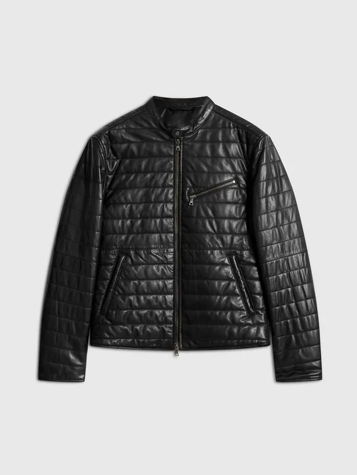 KITT QUILTED RACER JACKET Black Men John Varvatos Coats And Jackets