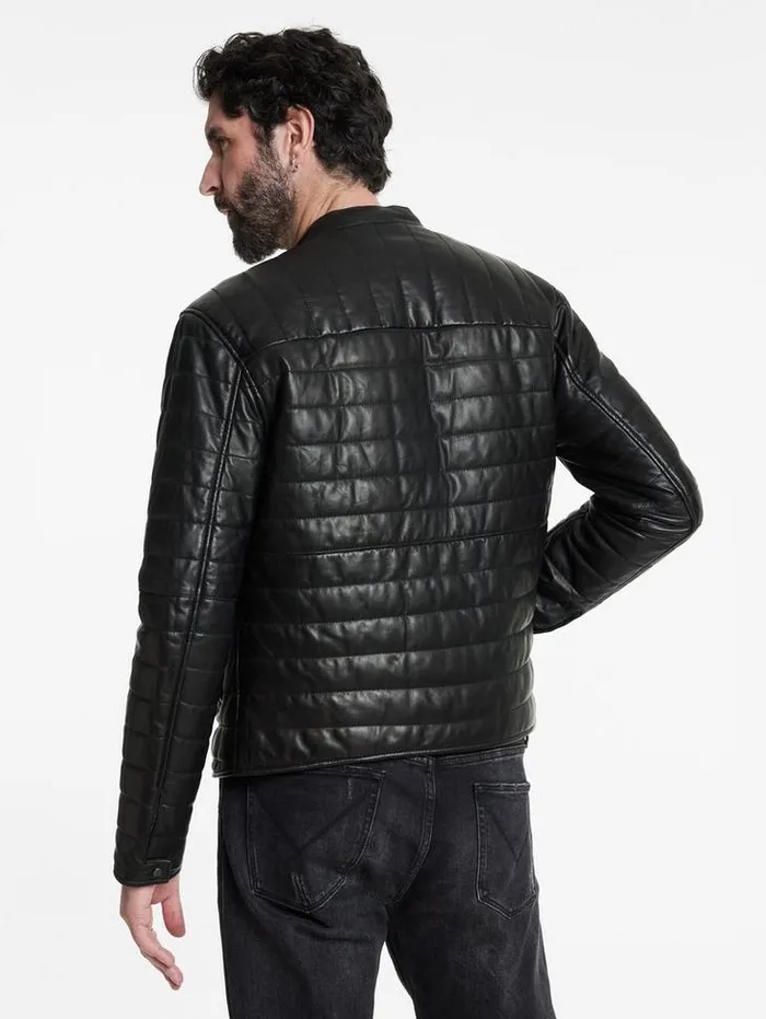 KITT QUILTED RACER JACKET Black Men John Varvatos Coats And Jackets