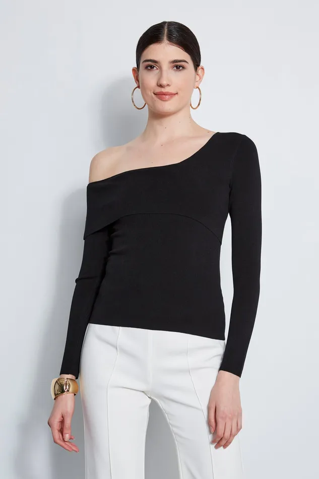 Knits and Sweaters Women Elie Tahari Off Shoulder Sweater NOIR