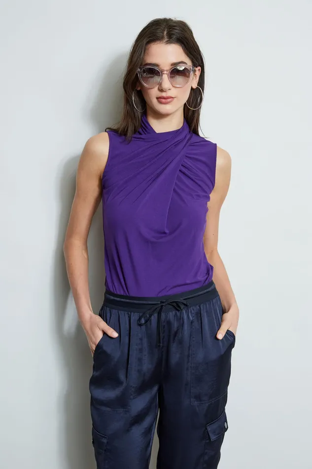 Knits and Sweaters Women Elie Tahari Sleeveless Twist Knit BLACKBERRY
