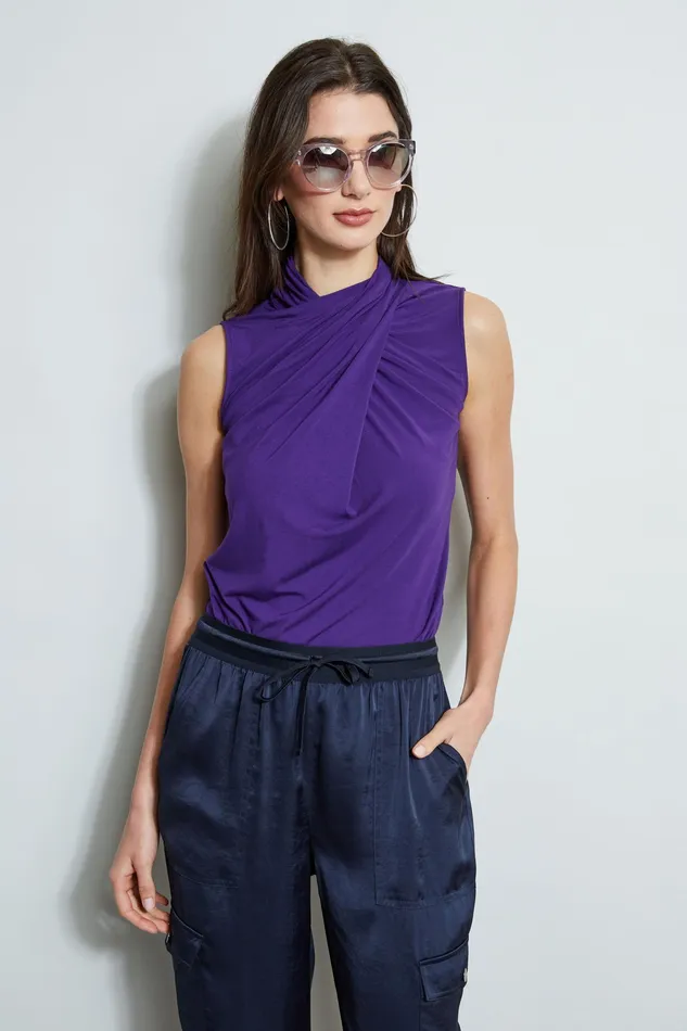 Knits and Sweaters Women Elie Tahari Sleeveless Twist Knit BLACKBERRY