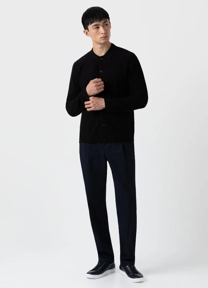 Knitted Jacket Black Men SUNSPEL Knitwear