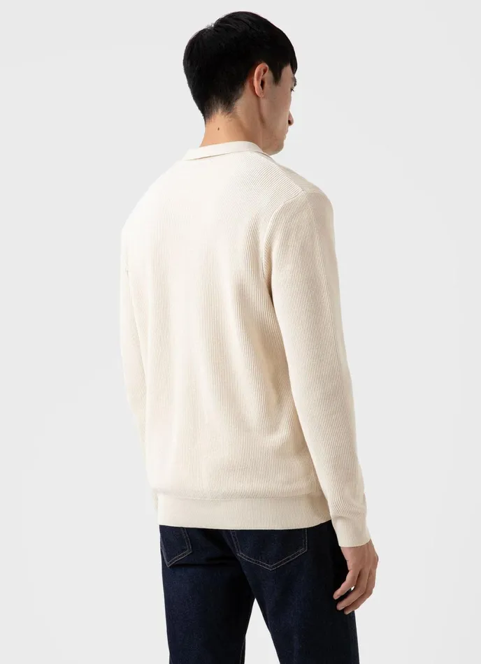 Knitted Jacket Ecru Men SUNSPEL Knitwear
