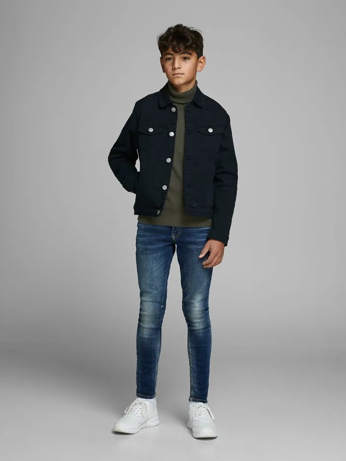 Knitwear JACK and JONES Junior BOYS ROLL NECK KNITTED PULLOVER Green Olive Night On Sale