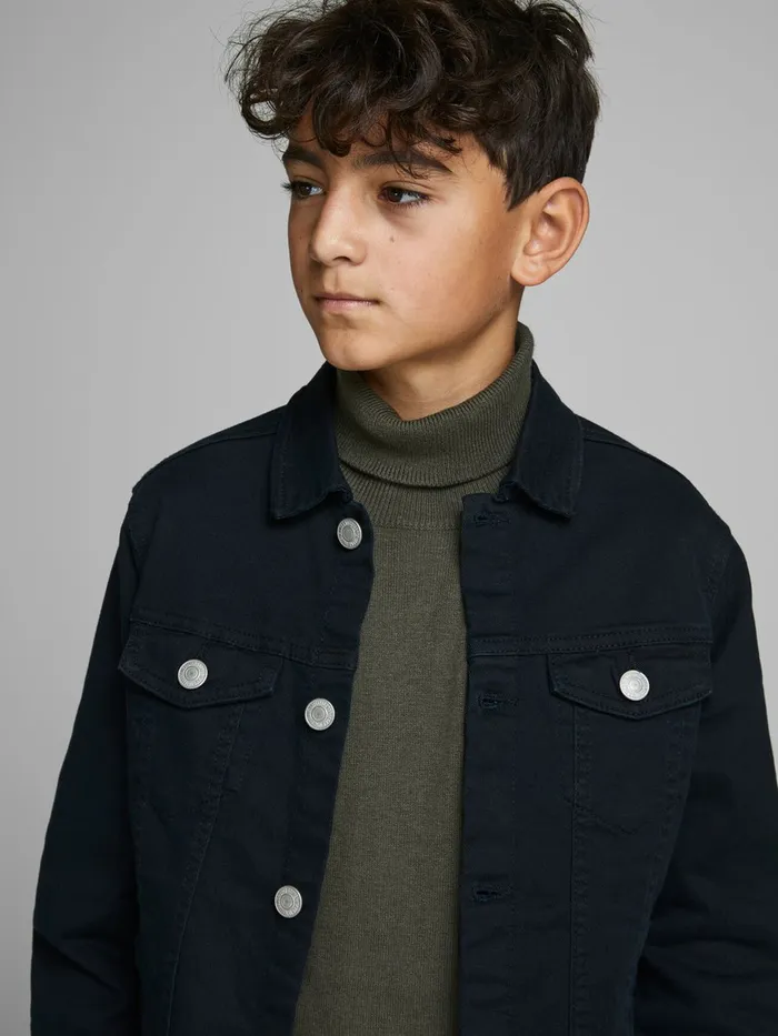 Knitwear JACK and JONES Junior BOYS ROLL NECK KNITTED PULLOVER Green Olive Night On Sale