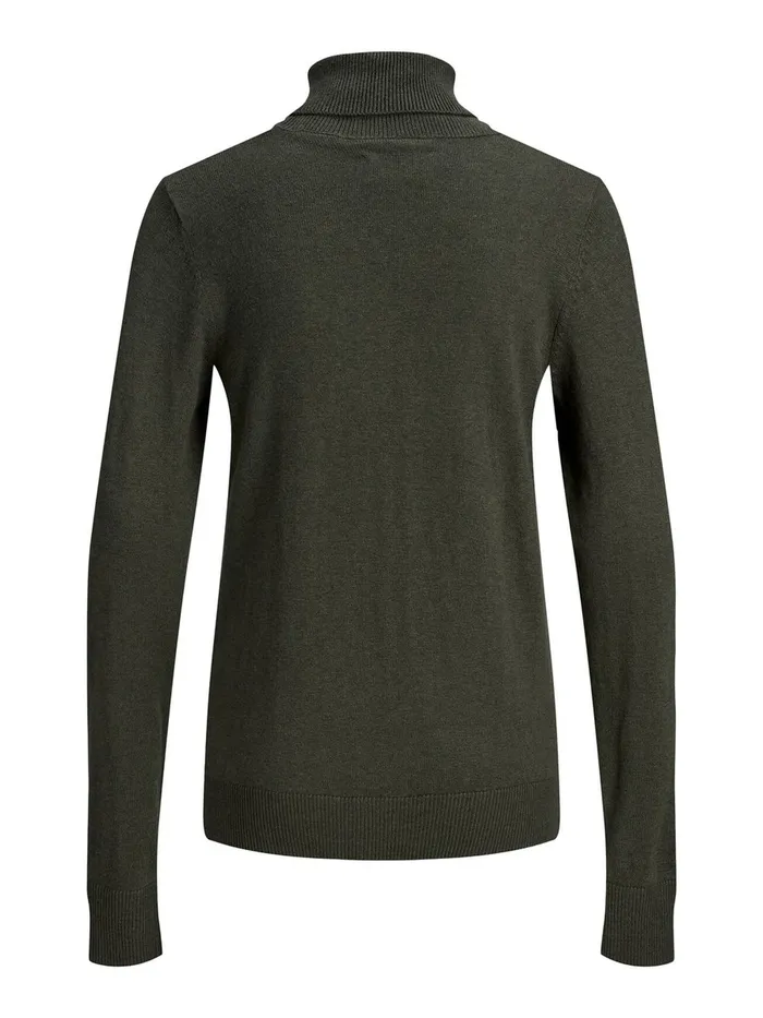 Knitwear JACK and JONES Junior BOYS ROLL NECK KNITTED PULLOVER Green Olive Night On Sale