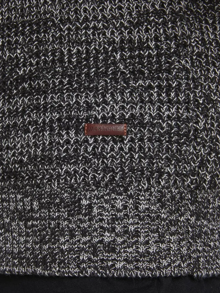 Knitwear JACK and JONES Mens SHAWL NECK KNITTED PULLOVER Grey Black Gift 4 You