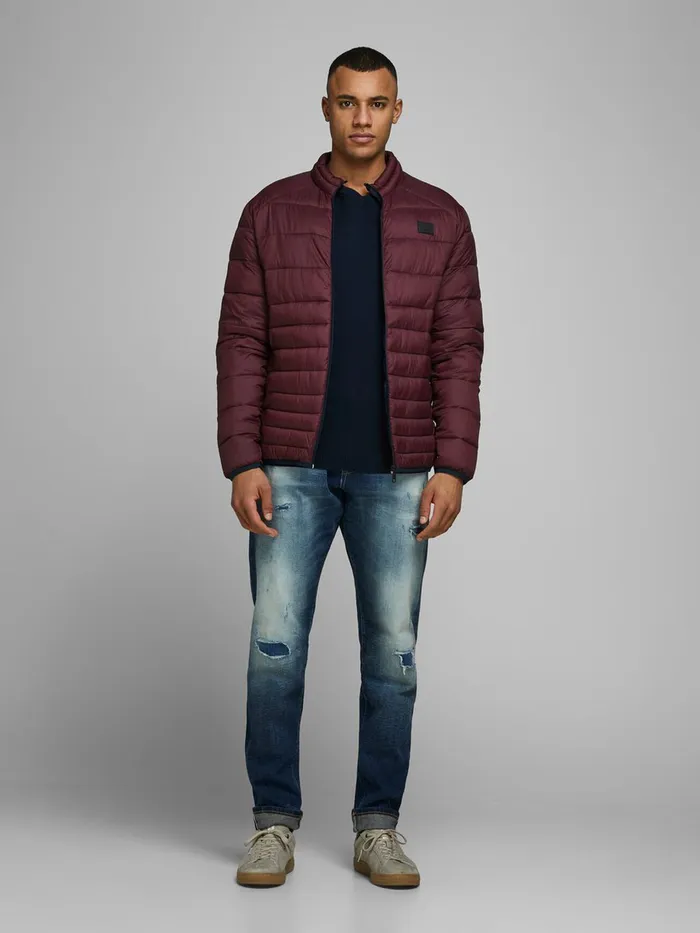 Knitwear JACK and JONES Mens VNECK KNITTED PULLOVER Blue Navy Blazer Gift Ideas