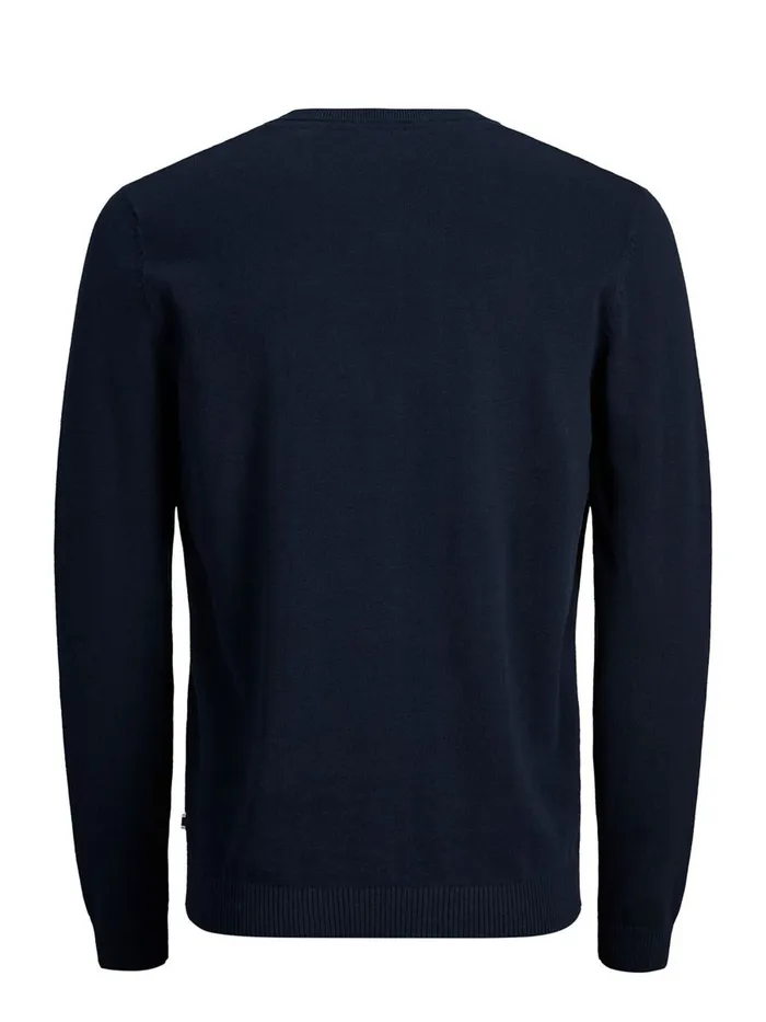 Knitwear JACK and JONES Mens VNECK KNITTED PULLOVER Blue Navy Blazer Gift Ideas