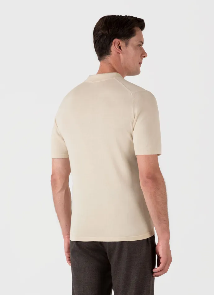 Knitwear Sea Island Cotton Polo Shirt Undyed 8211 ussunspel Men Knitwear Sea Island Cotton Polo Shirt Undyed 8211 ussunspel Men