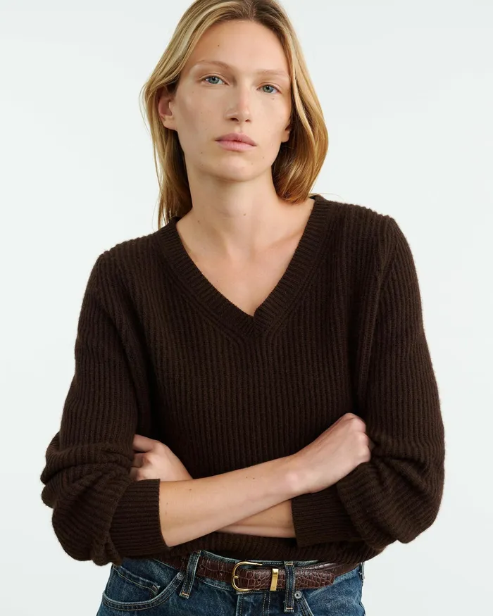 KORINA CASHMERE SWEATER Espresso Women Nili Lotan Knits and Sweaters
