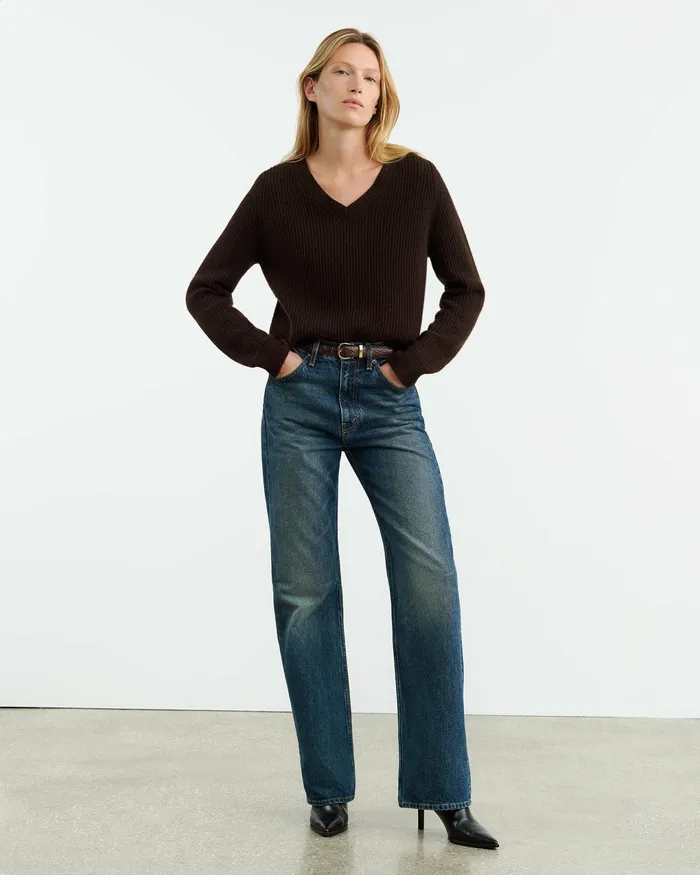 KORINA CASHMERE SWEATER Espresso Women Nili Lotan Knits and Sweaters