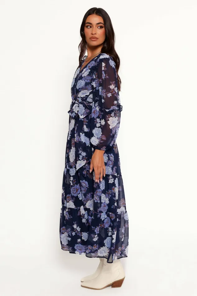 Korina Long Sleeve Maxi Dress Vintage Blues Women Dresses Petal and Pup