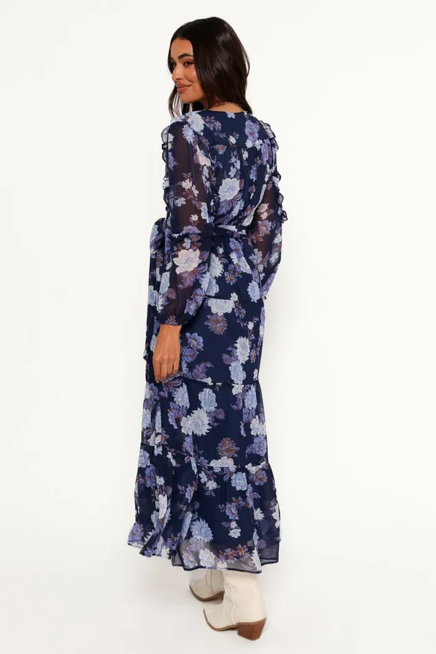 Korina Long Sleeve Maxi Dress Vintage Blues Women Dresses Petal and Pup