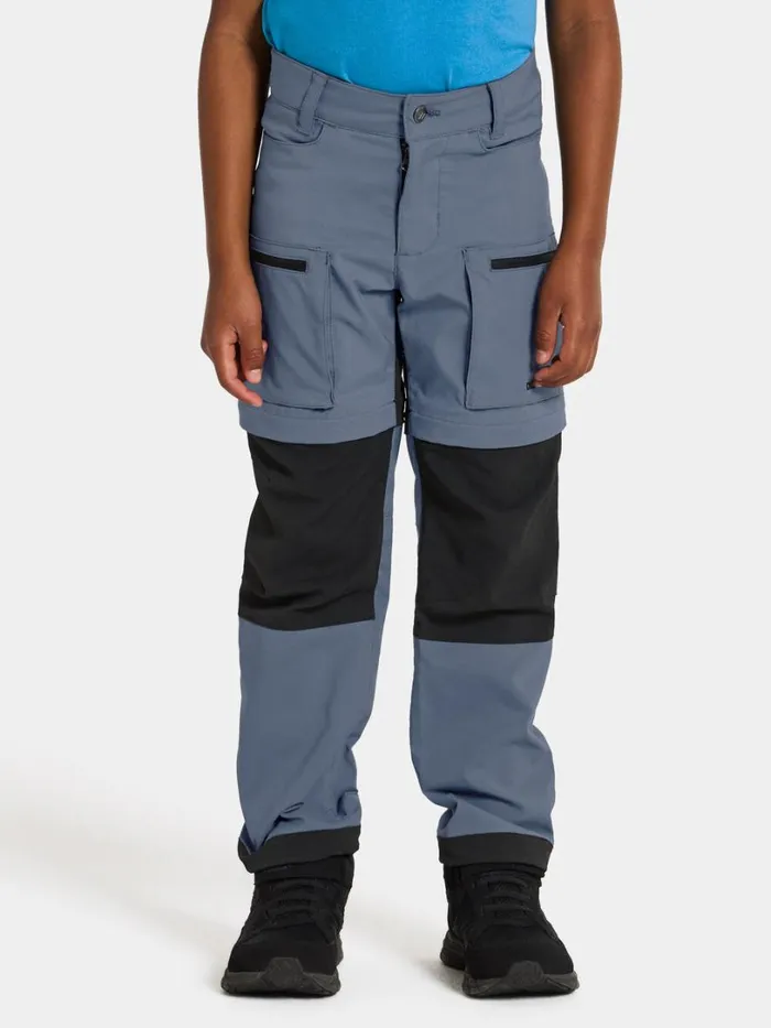 Kotten Kids039 ZippOff Pants True Blue Kids Didriksons Waterproof Trousers