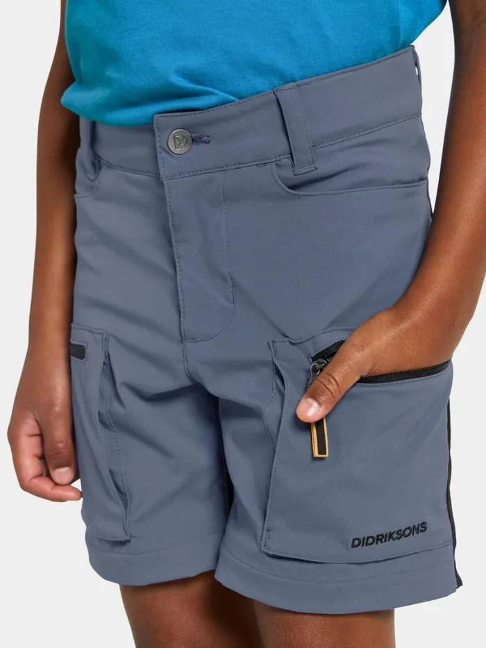 Kotten Kids039 ZippOff Pants True Blue Kids Didriksons Waterproof Trousers